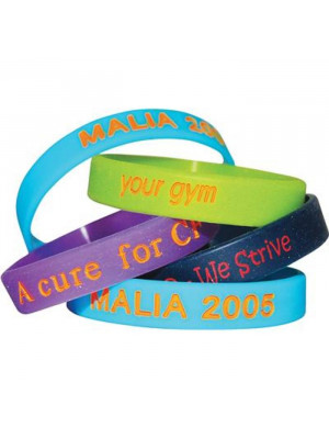 Debossed Silicone Wristbands with Colour Infill