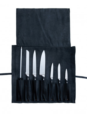 Aussie Chef Axil Leather Knife Roll 7 Pocket