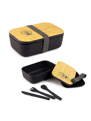 Bamboo Fibre Lunch Box & Cutlery Set