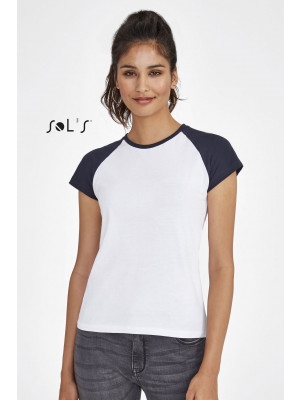 Milky Women's Two Colour Raglan Sleeve T-shirt