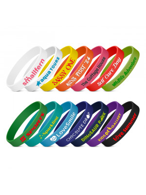 Kids Silicone Wrist Band - Embossed