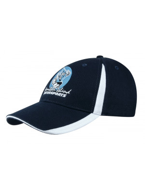 Brushed Heavy Cotton Cap with Inserts on the Peak & Crown