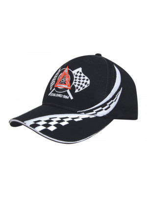 Brushed Heavy Cotton Cap with Swirling Checks & Sandwich