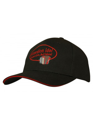 Chino Twill Twill Cap with Sandwich Trim