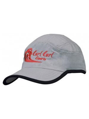 Microfibre Sports Cap with Trim on Edge of Crown & Peak