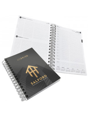 A4 Wiro Diary with printed cover (157 leaves) Day to page