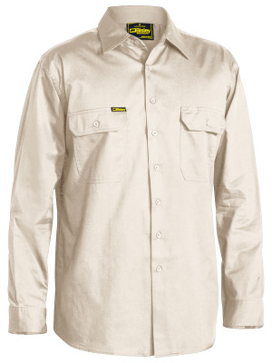 Cool Lightweight Drill Traditional Fit Shirt - Sand