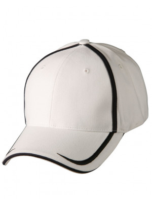 Contrast Trim Cap White Navy