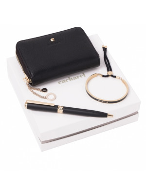 Set Cacharel Black (ballpoint Pen, Mini Wallet & Bracelet)