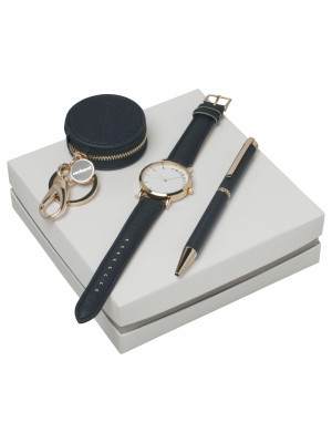 Set Bagatelle Bleu (ballpoint Pen, Key Ring & Watch)