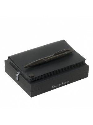 Set Christian Lacroix Black (ballpoint Pen & Travel Wallet)