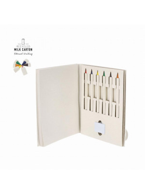 Pen-Notebook Set Recycled Milk Carton