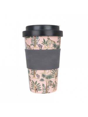 400ml Reusable Bamboo Coffee Cup with Screw Lid