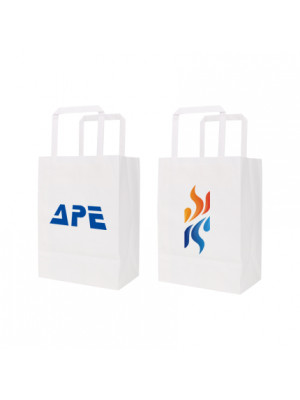 Flat Handle Kraft Paper Bag(175x110x240mm)