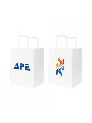 Flat Handle Kraft Paper Bag(215x165x265mm)