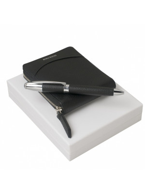Set Embrun Black (ballpoint Pen & Money Wallet)