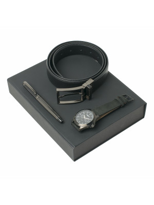 Set Ungaro Black (rollerball Pen, Watch & Belt)