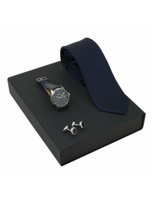 Set Ungaro Blue (watch, Cufflinks & Silk Tie)