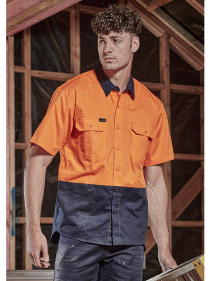 Mens Hi Vis Short Sleeve Shirt