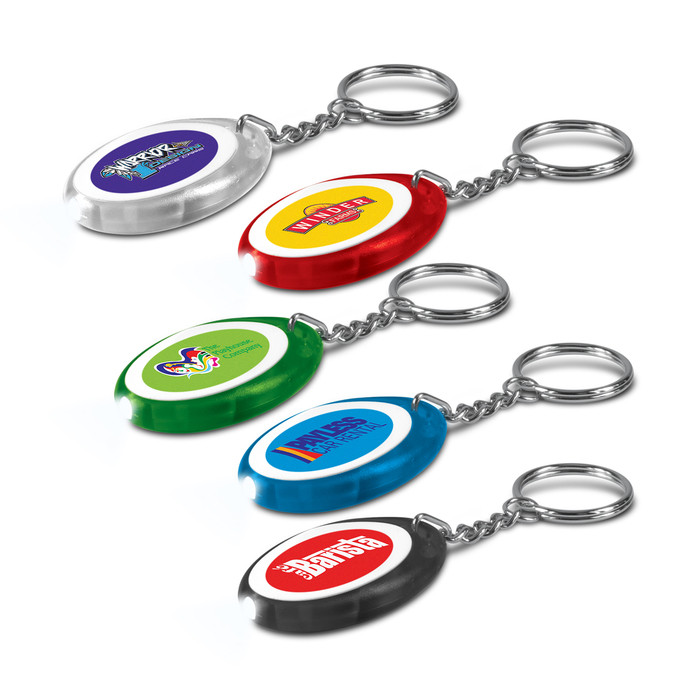 Custom Printed Promotional Gem Key Ring Light NZ Custom Gear