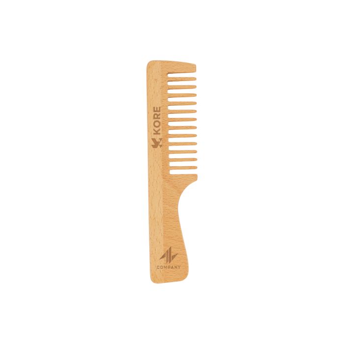 Wide-Tooth Beech Wood Comb