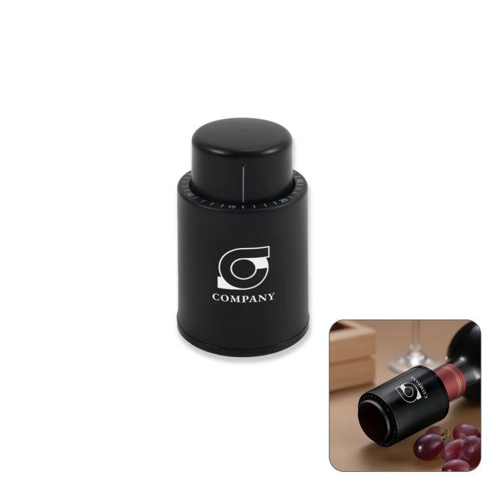 Push Button Wine Stopper with Scale