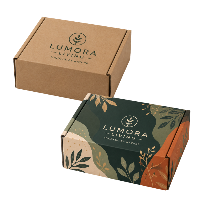 Locking Lid Die-Cut Packaging Box - 13×13×6.5 cm