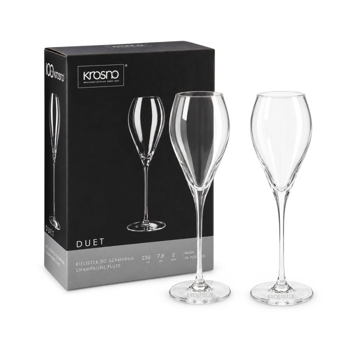 Krosno Duet Flute 230ML Glass Set