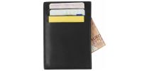Split leather credit card wallet Logan