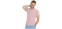 Miles Men's Round Neck Striped T-shirt