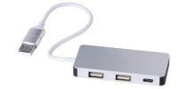 Recycled aluminium USB Hub Layton