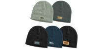 Nebraska Cable Knit Beanie with Patch