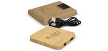 NATURA Bamboo Wireless Fast Charging Hub