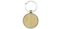 Circlular Recycled Zinc Alloy Keyring with Bamboo