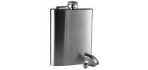 Classic Hip Flask With Funnel - Satin  AVANTI