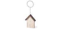 Wooden House Keyring