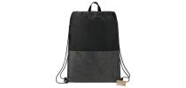 Bullet Ash Zippered Recycled Drawstring Bag