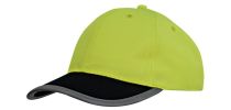 Hi Vis Safety Cap with Reflective Trim
