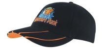 Brushed Heavy Cotton Cap with Hi-Vis Laminated Two-Tone Peak