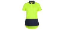Ladies Hi Vis S/S Drop Tail Polo