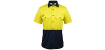 Hi Vis Short Sleeve Stretch Work Shirt