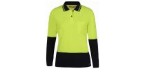 JB's LADIES Hi Vis LONG SLEEVE COMFORT POLO