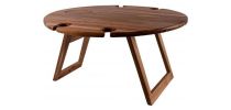 Folding Picnic Table Large Round Acacia