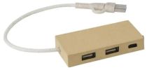 Aluminium And Recycled Paper USB hub Paulo