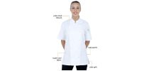 Aussie Chef Alex Press Stud Chef Jacket White