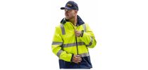 Taped Two Tone Hi Vis 3 in 1 Soft Shell Jacket