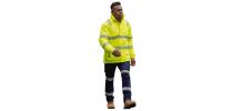 Taped Hi Vis Heated Jacket with Hood