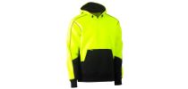 Hi Vis Fleece Hoodie Pullover - Yellow/Navy