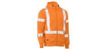 X Taped Hi Vis Zip Front Fleece Hoodie