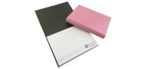Recycled Leather Combination Unprinted Cover, 100x75mm 1 Col Pad